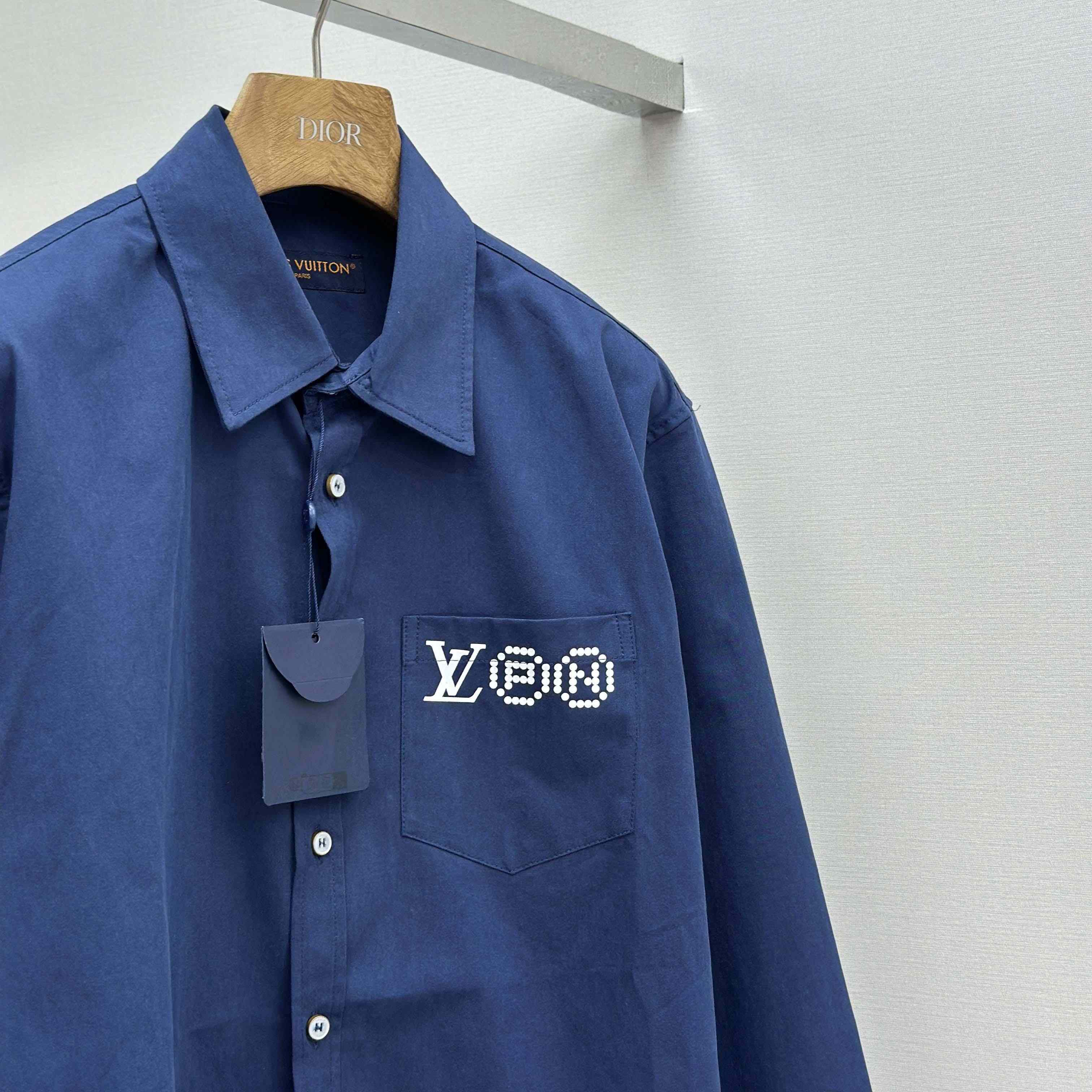 Louis Vuitton Printed Signature Long- Sleeved Shirt   1AIMIR - DopestKickz