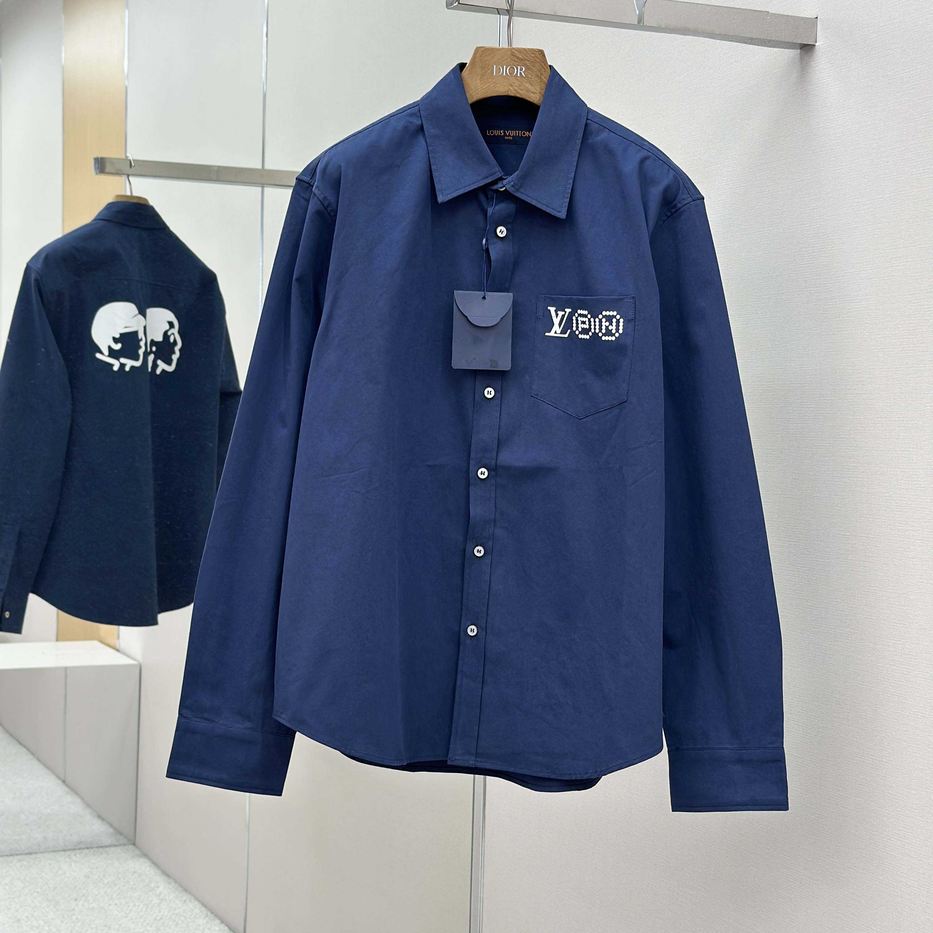 Louis Vuitton Printed Signature Long- Sleeved Shirt   1AIMIR - DopestKickz