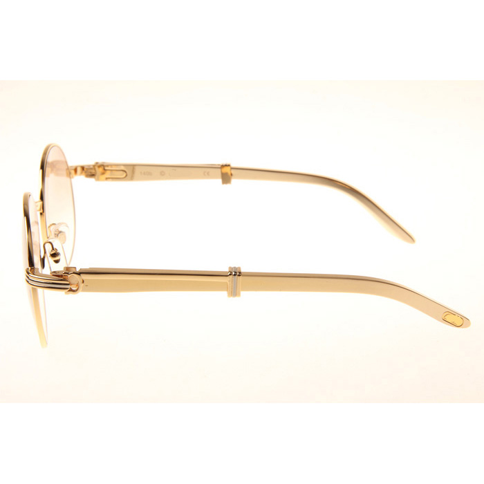 Cartier CT1990-0692 Gold Stainless Steel Sunglasses In Gold Brown - DopestKickz