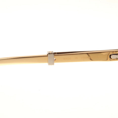 Cartier CT1990-0692 Gold Stainless Steel Sunglasses In Silver Brown - DopestKickz