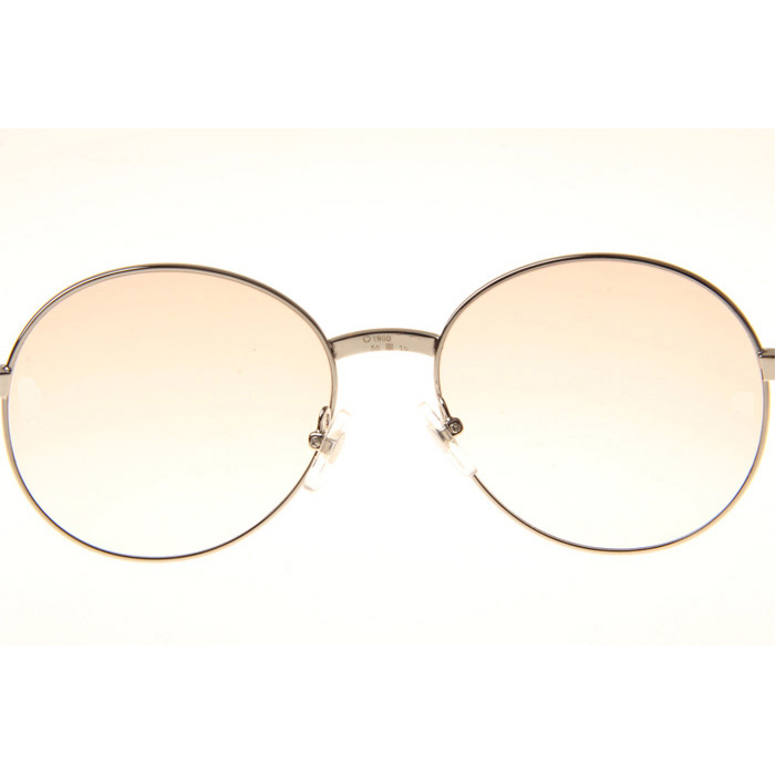 Cartier CT1990-0692 Gold Stainless Steel Sunglasses In Silver Brown - DopestKickz