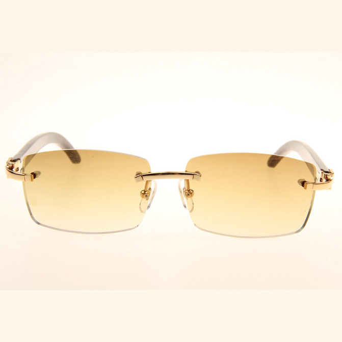 Cartier CT_3524012 Black Grey Buffalo Sunglasses In Gold Brown - DopestKickz
