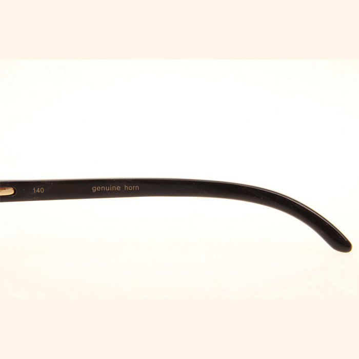 Cartier CT_3524012 Black Grey Buffalo Sunglasses In Gold Brown - DopestKickz