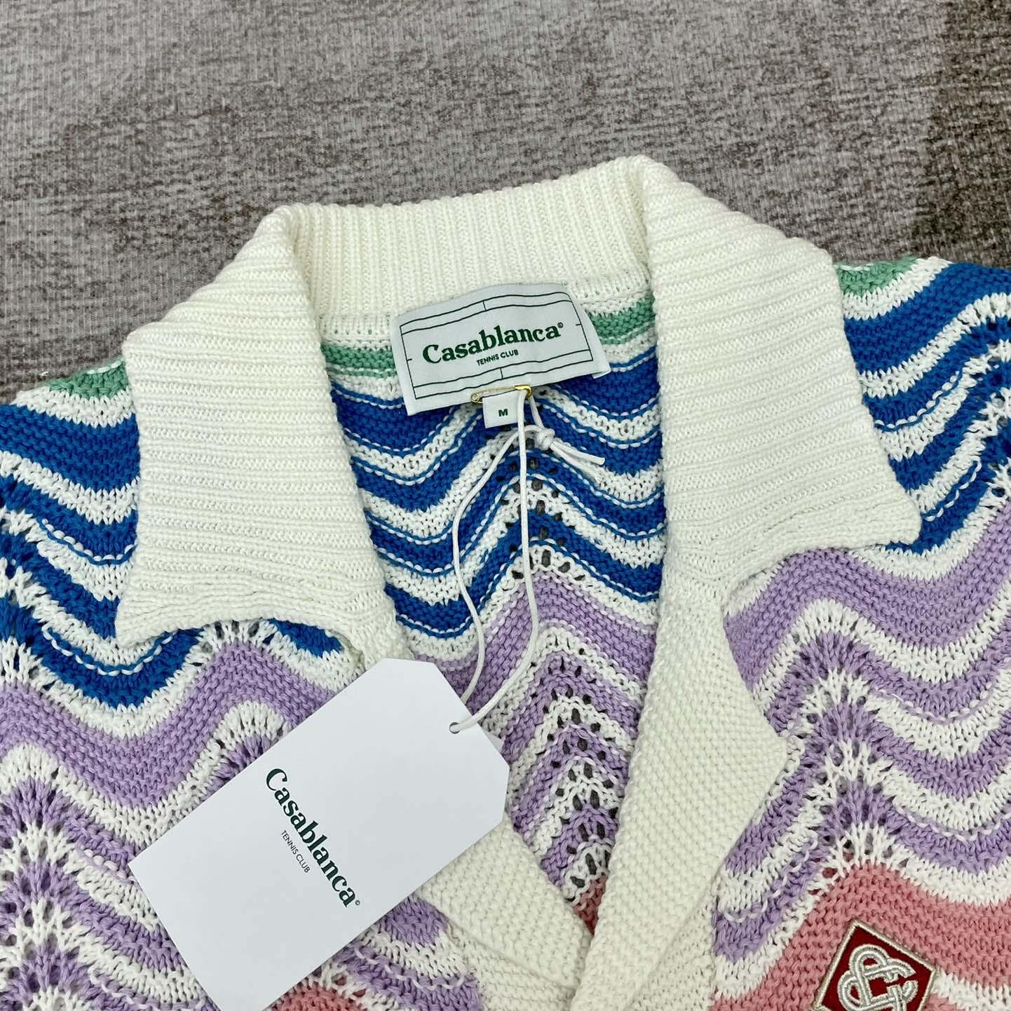 Casablanca Wave Crochet Shirt   D0056 - DopestKickz