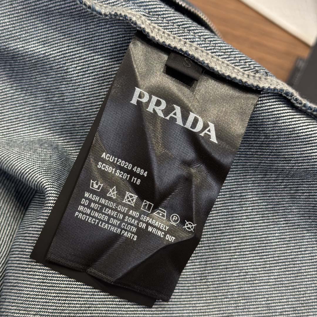 Prada Light Denim Zipper Jacket - DopestKickz