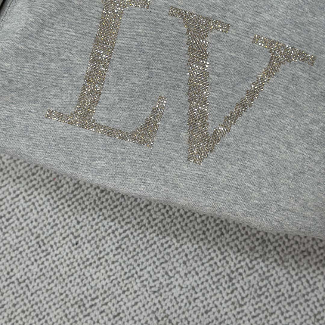 Louis Vuitton Rhinestone Signature Hoodie   1AIBLF - DopestKickz