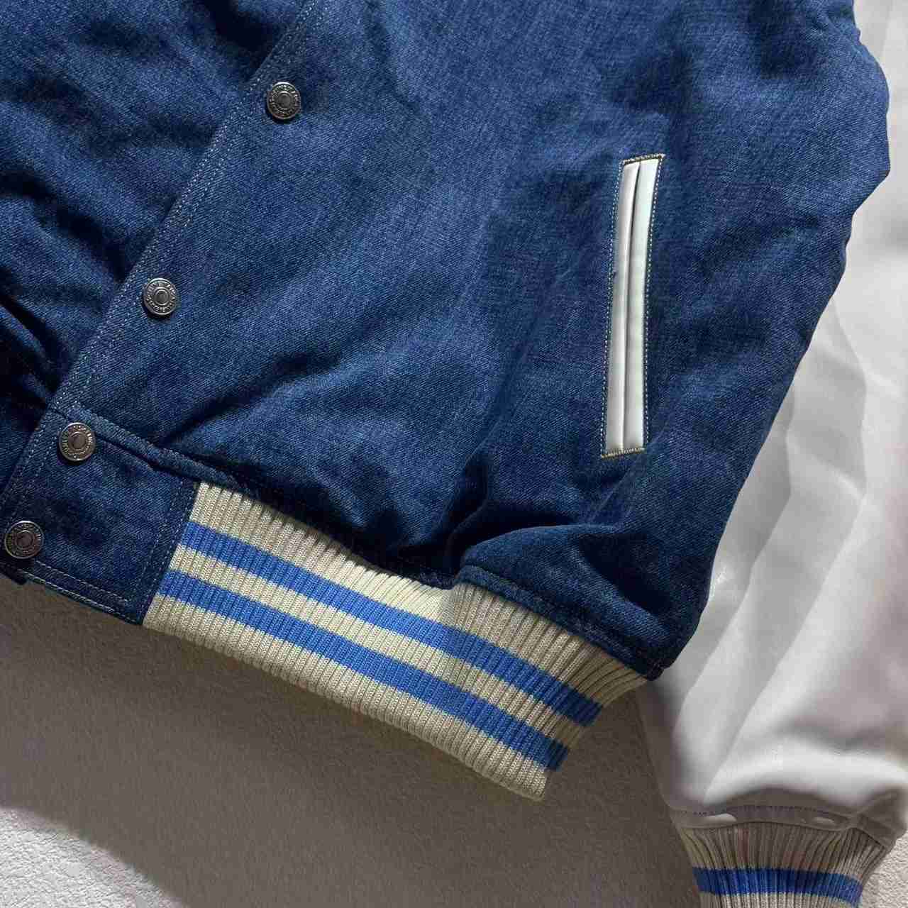 Celine Loose Triomphe Teddy In Trail Wash Denim - DopestKickz