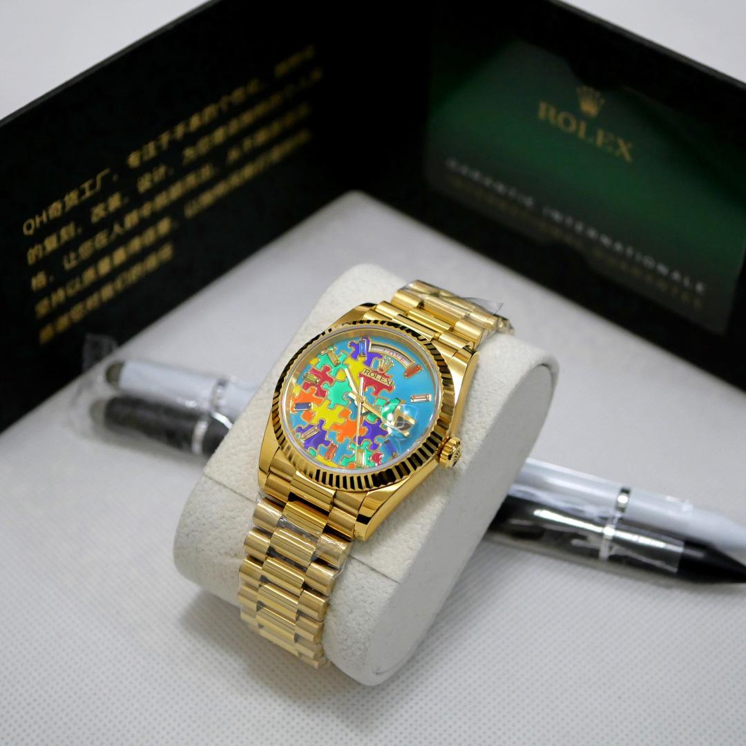 Rolex Oyster Perpetual Day-Date, 36mm, yellow gold 128235 - DopestKickz