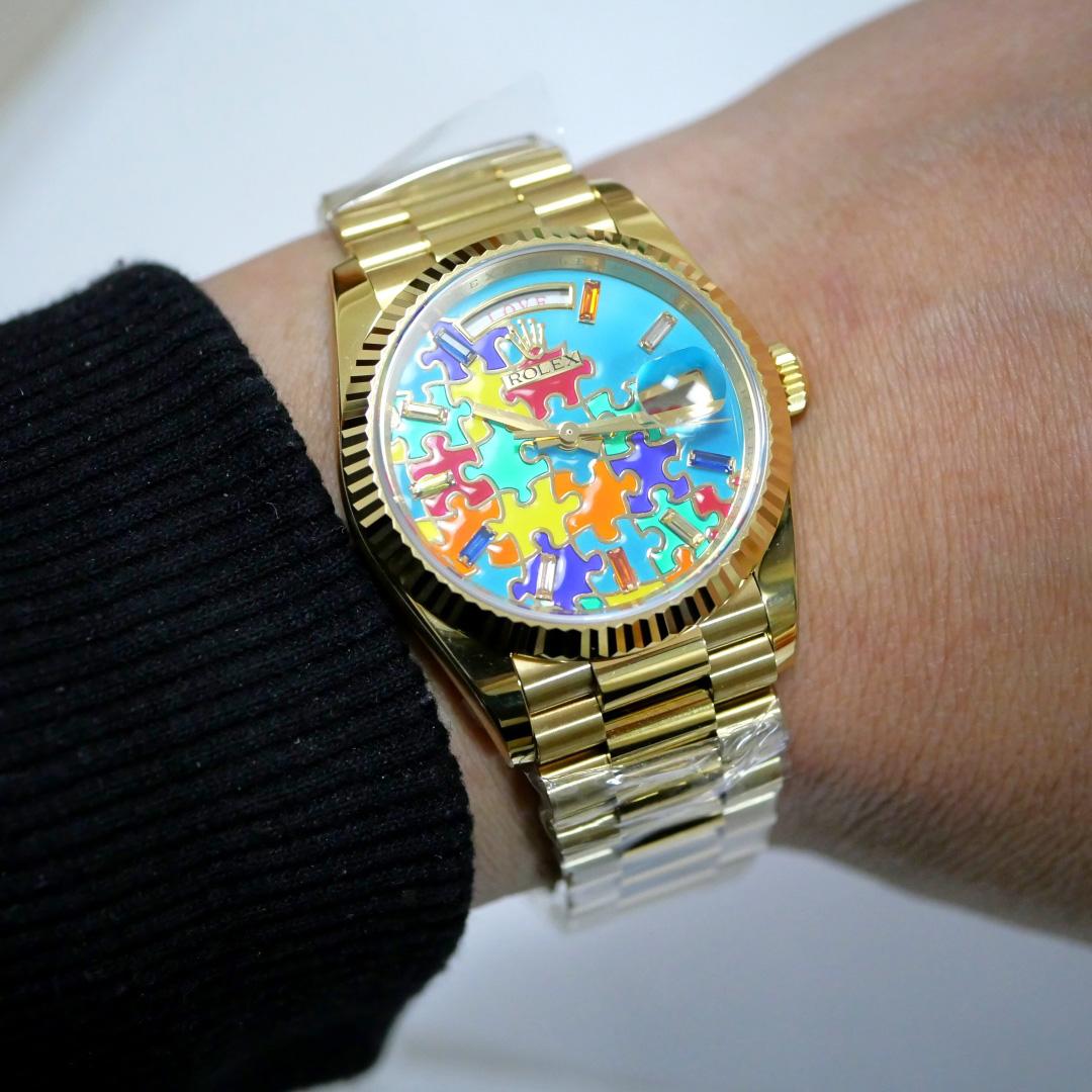 Rolex Oyster Perpetual Day-Date, 36mm, yellow gold 128235 - DopestKickz