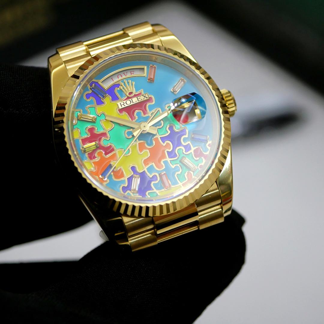 Rolex Oyster Perpetual Day-Date, 36mm, yellow gold 128235 - DopestKickz