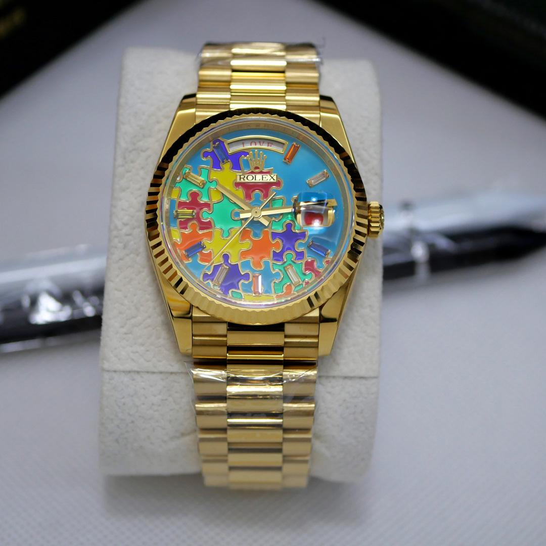 Rolex Oyster Perpetual Day-Date, 36mm, yellow gold 128235 - DopestKickz