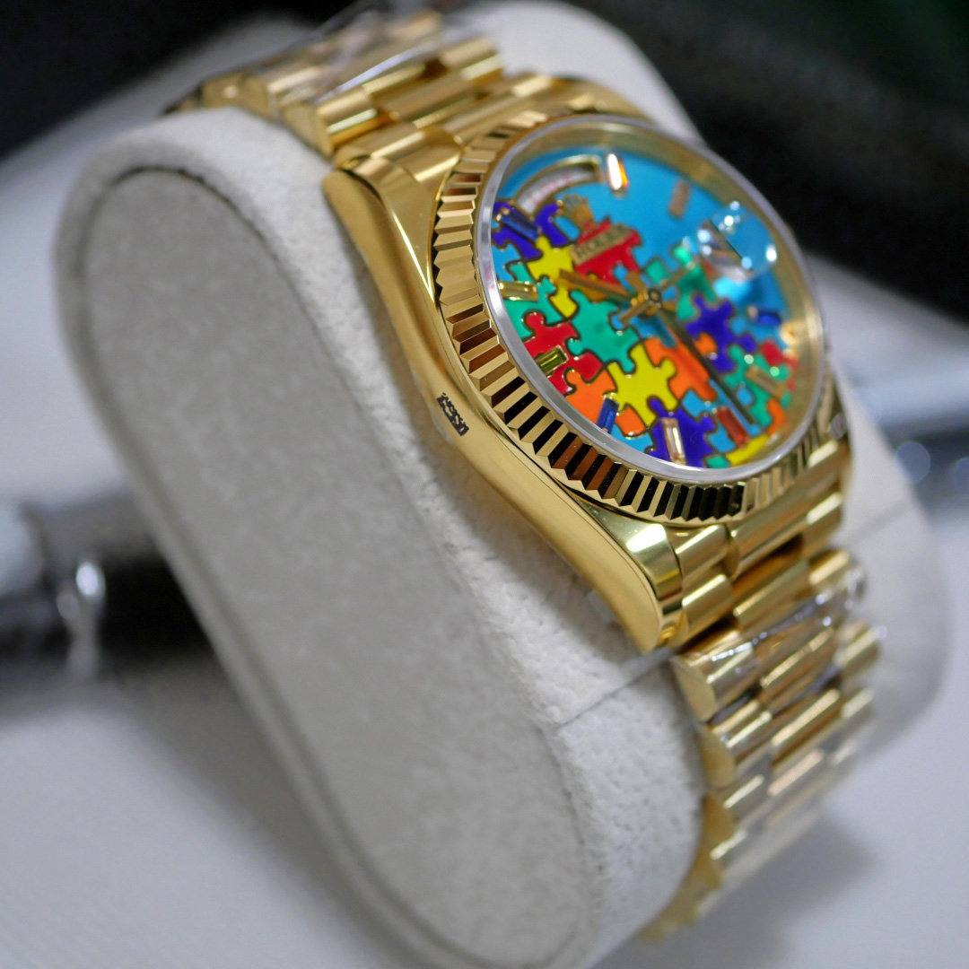 Rolex Oyster Perpetual Day-Date, 36mm, yellow gold 128235 - DopestKickz