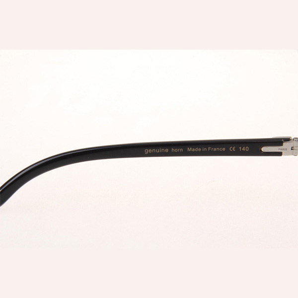 Cartier CT_3524012 Diamond White Mix Black Buffalo Eyeglasses In Silve - DopestKickz