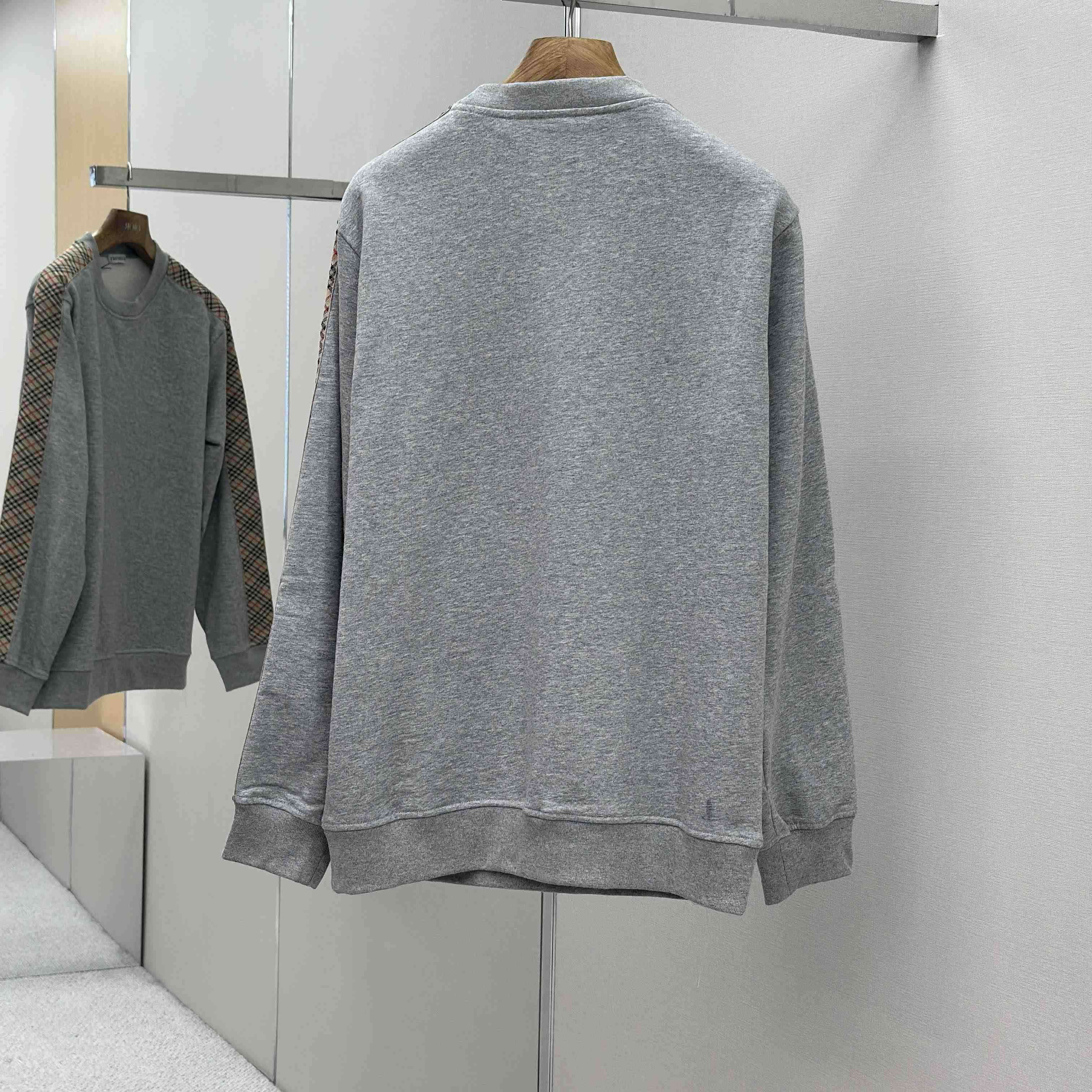 Burberry Check Trim Cotton Sweatshirt - DopestKickz