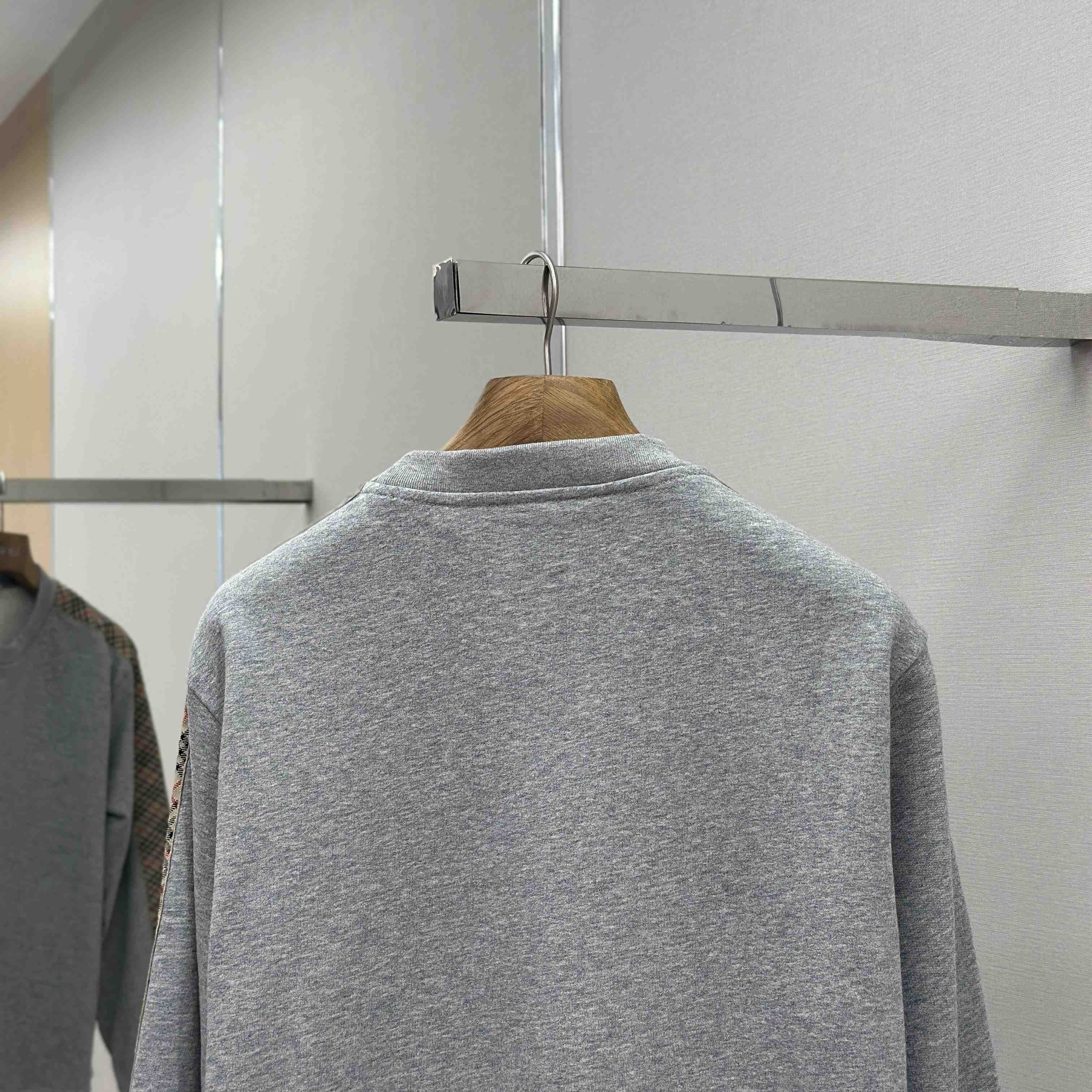 Burberry Check Trim Cotton Sweatshirt - DopestKickz