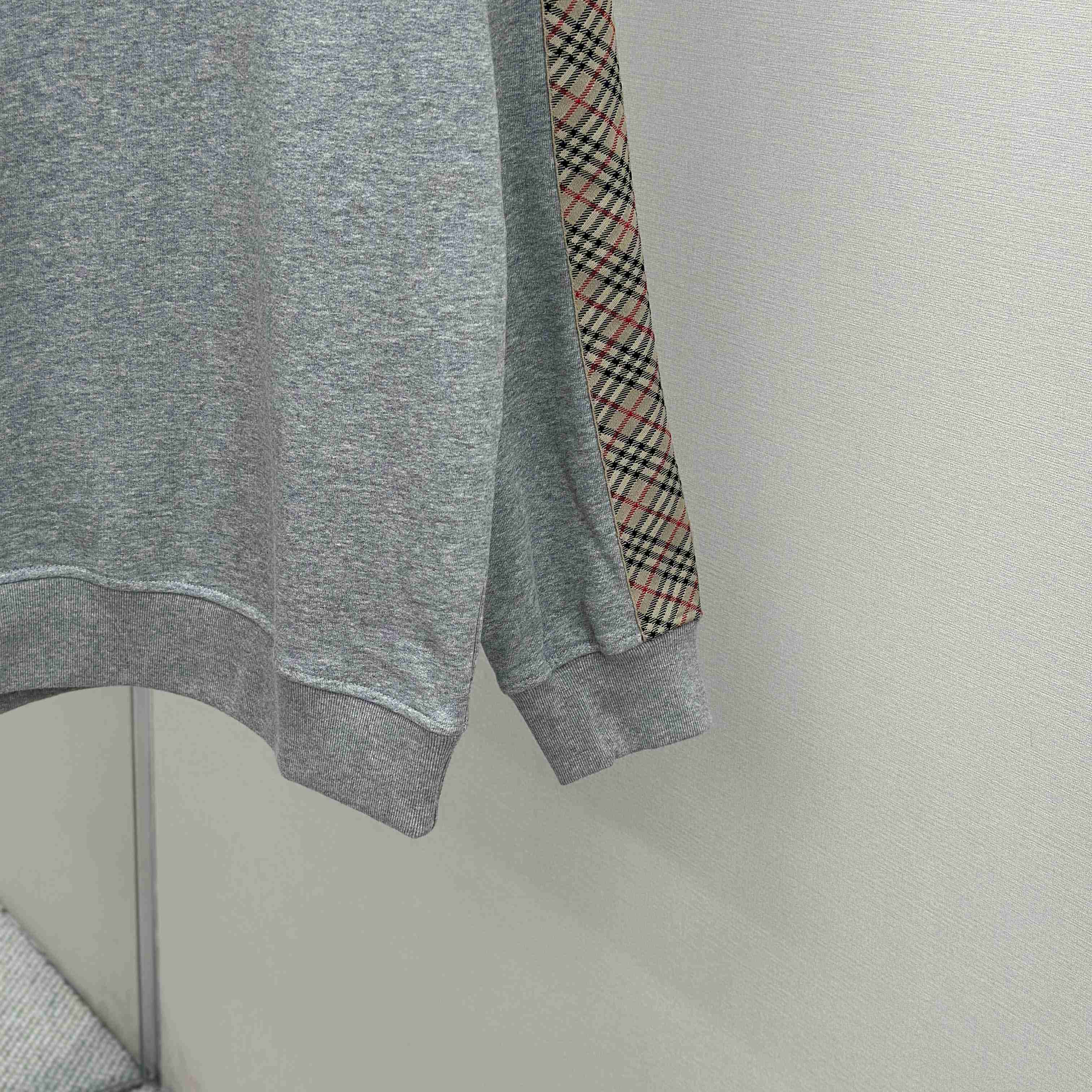 Burberry Check Trim Cotton Sweatshirt - DopestKickz