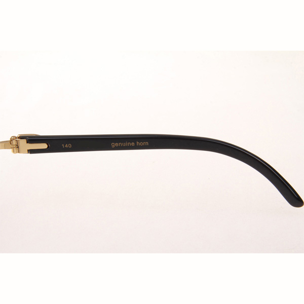 Cartier CT_3524012 Diamond Black Buffalo Eyeglasses In Gold Brown - DopestKickz