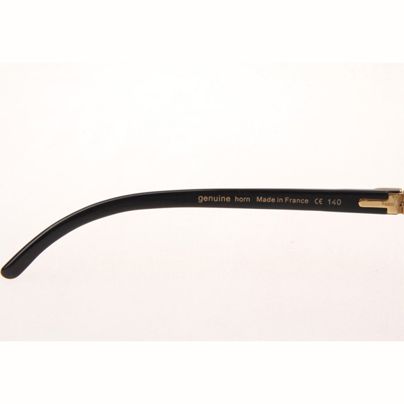 Cartier CT_3524012 Diamond Black Buffalo Eyeglasses In Gold Brown - DopestKickz