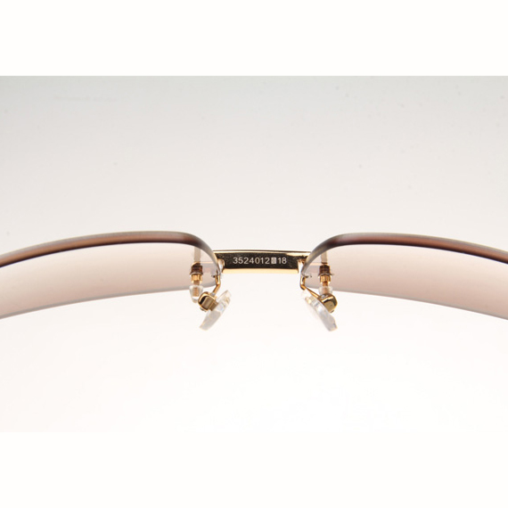 Cartier CT_3524012 Diamond Black Buffalo Eyeglasses In Gold Brown - DopestKickz