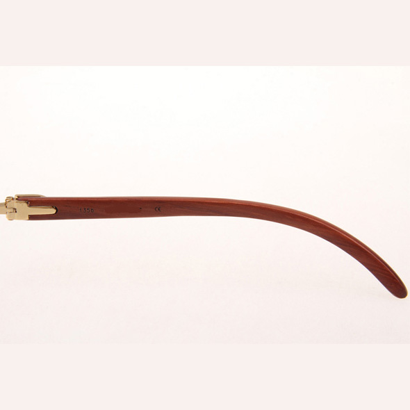 Cartier CT_3524012 Diamond Wood Eyeglasses In Gold - DopestKickz