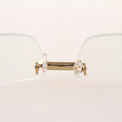 Cartier CT_3524012 Diamond Wood Eyeglasses In Gold - DopestKickz