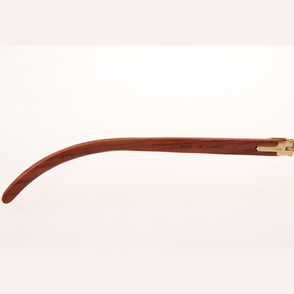 Cartier CT_3524012 Diamond Wood Eyeglasses In Gold - DopestKickz