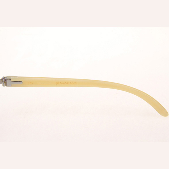 Cartier CT_3524012 Diamond White Buffalo Sunglasses In Silver Brown - DopestKickz