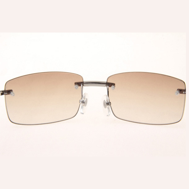 Cartier CT_3524012 Diamond White Buffalo Sunglasses In Silver Brown - DopestKickz