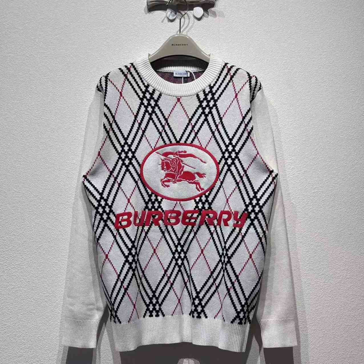 Burberry Argyle Check Wool Blend Sweater - DopestKickz