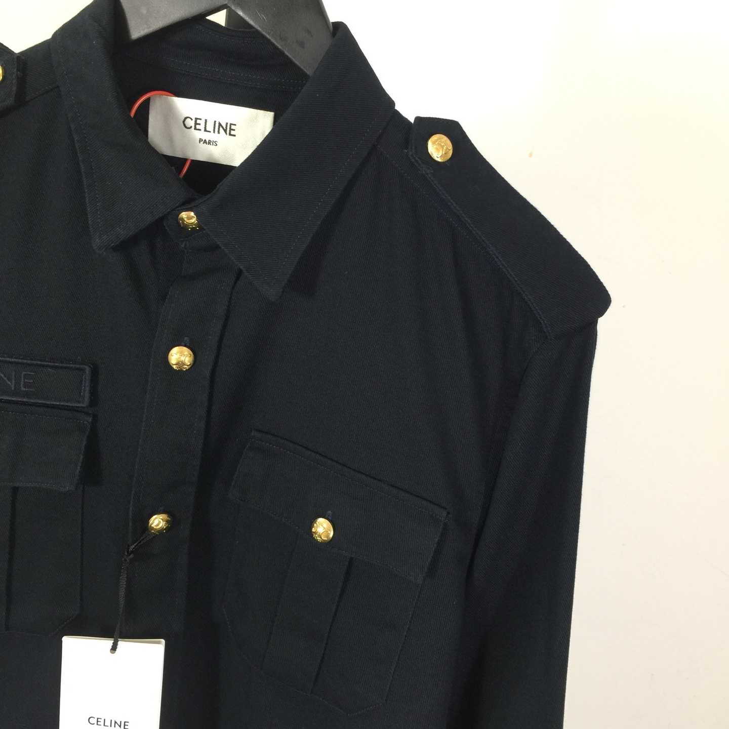 Celine Military Shirt In Cotton Wool Twill - DopestKickz