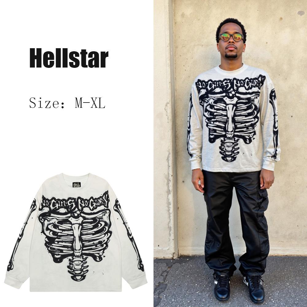 Hellstar Airbrushed Bones Longsleeve Shirt - DopestKickz