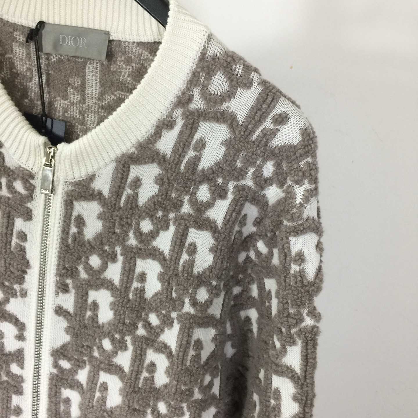 Dior Oblique Cardigan White Wool - DopestKickz