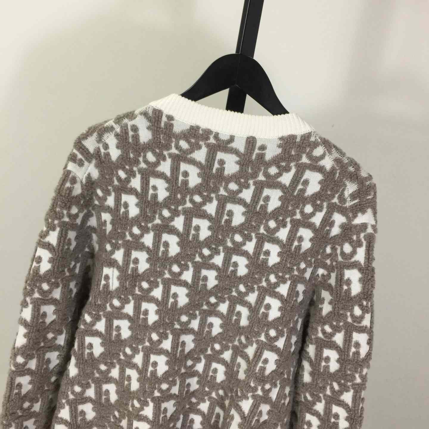 Dior Oblique Cardigan White Wool - DopestKickz