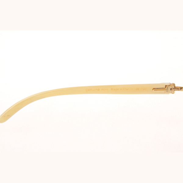Cartier CT_3524012 Diamond White Buffalo Eyeglasses In Gold - DopestKickz