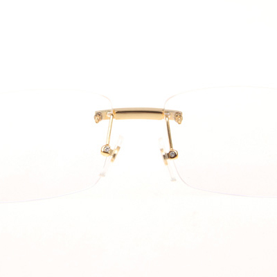 Cartier CT_3524012 Diamond White Buffalo Eyeglasses In Gold - DopestKickz