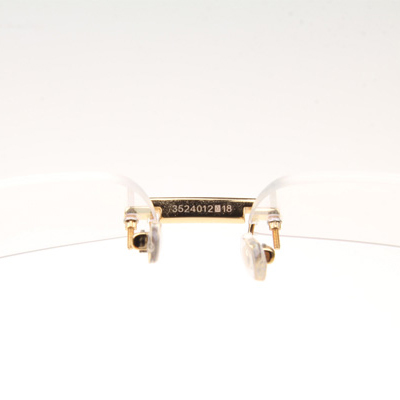 Cartier CT_3524012 Diamond White Buffalo Eyeglasses In Gold - DopestKickz