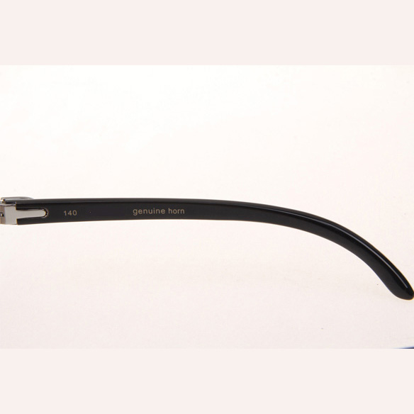 Cartier CT_3524012 Diamond White Mix Black Buffalo Eyeglasses In Silver Brown - DopestKickz