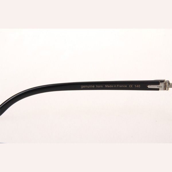 Cartier CT_3524012 Diamond White Mix Black Buffalo Eyeglasses In Silver Brown - DopestKickz