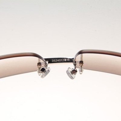 Cartier CT_3524012 Diamond White Mix Black Buffalo Eyeglasses In Silver Brown - DopestKickz