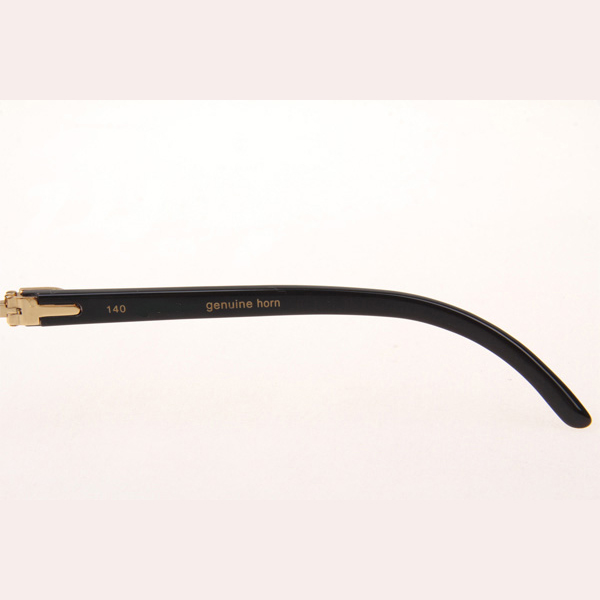 Cartier CT_3524012 Diamond Black Buffalo Eyeglasses In Gold - DopestKickz