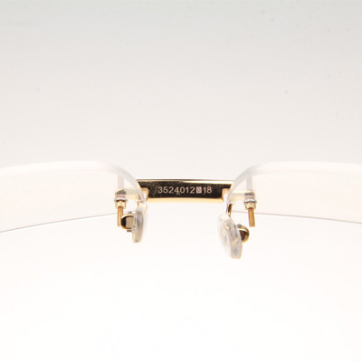 Cartier CT_3524012 Diamond Black Buffalo Eyeglasses In Gold - DopestKickz