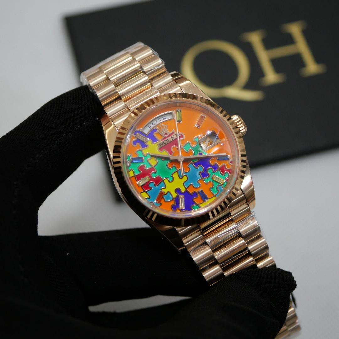 Rolex Oyster Perpetual Day-Date, 36mm, rose gold  128235 - DopestKickz