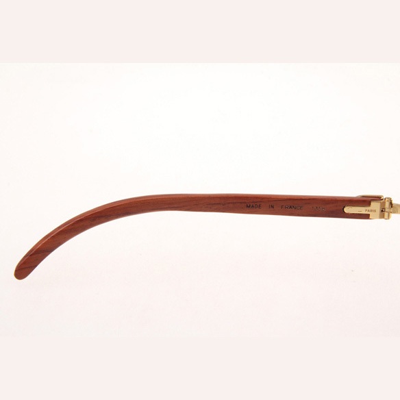 Cartier CT_3524012 Diamond Wood Eyeglasses In Gold_Brown - DopestKickz