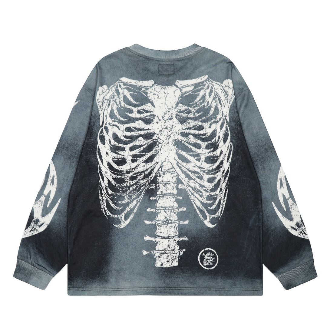 Hellstar Skeleton Long-Sleeve T-shirt - DopestKickz