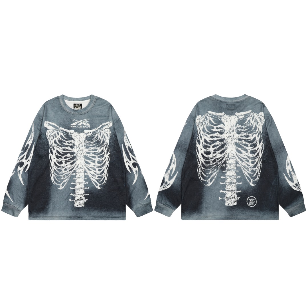 Hellstar Skeleton Long-Sleeve T-shirt - DopestKickz