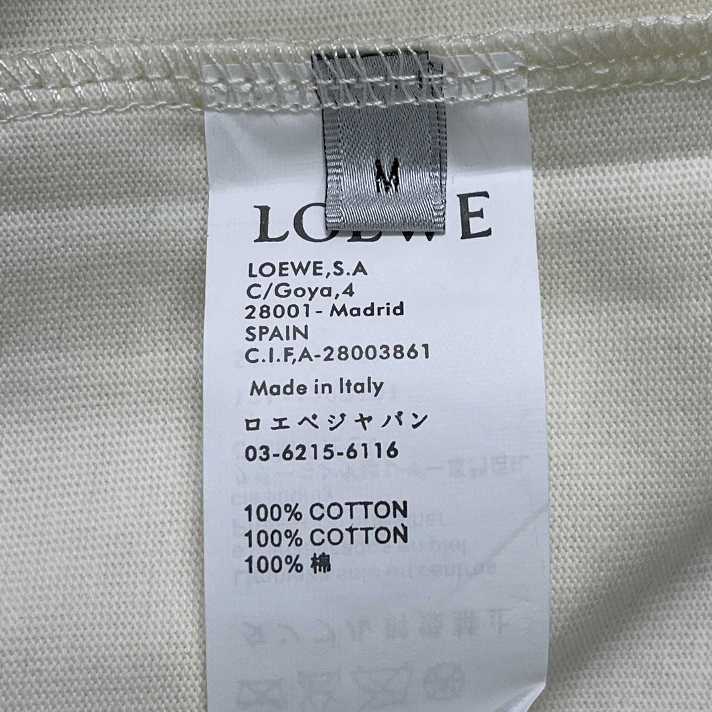 Loewe Loose Fit T-shirt In Cotton - DopestKickz