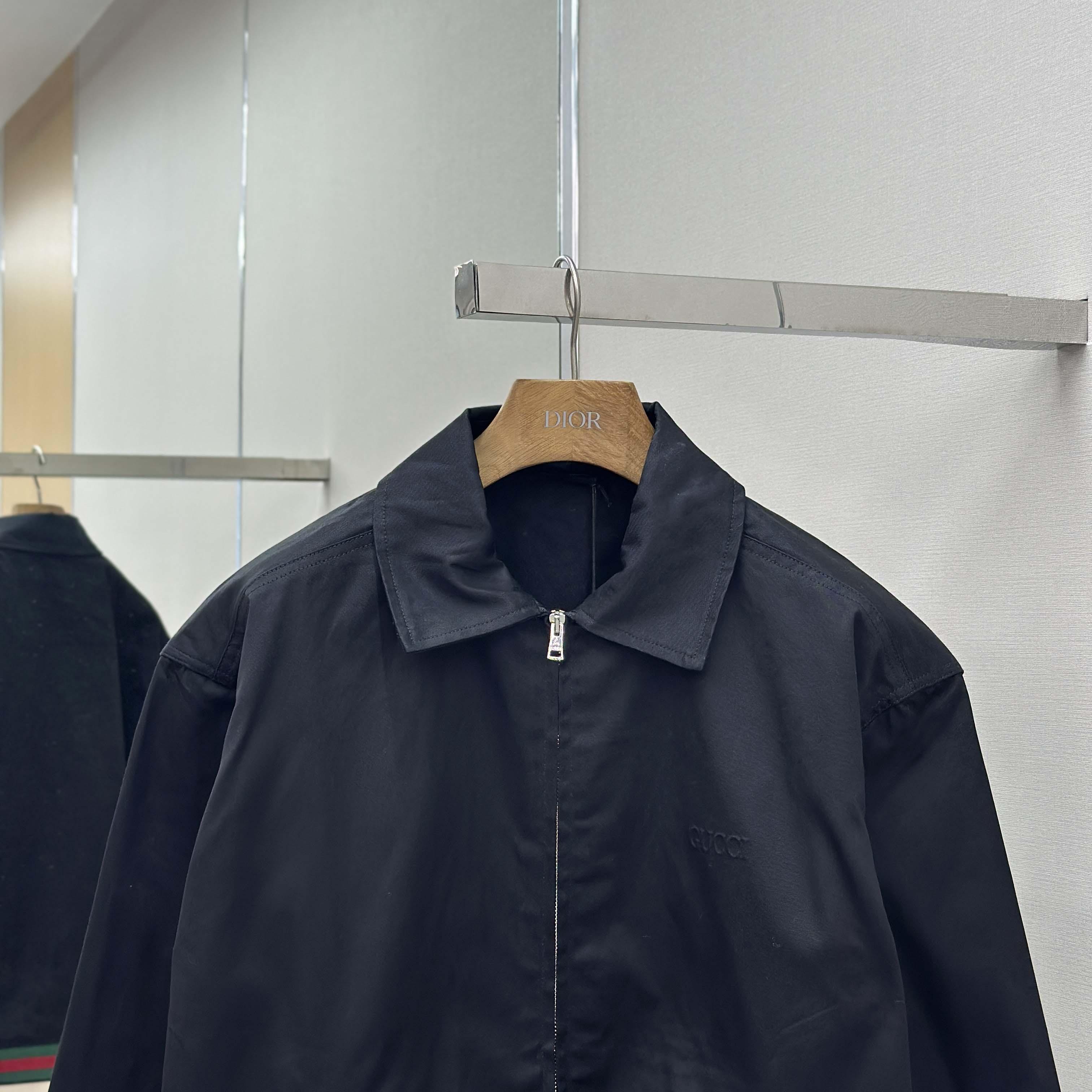 Gucci Cotton Twill Jacket With Web Detail - DopestKickz