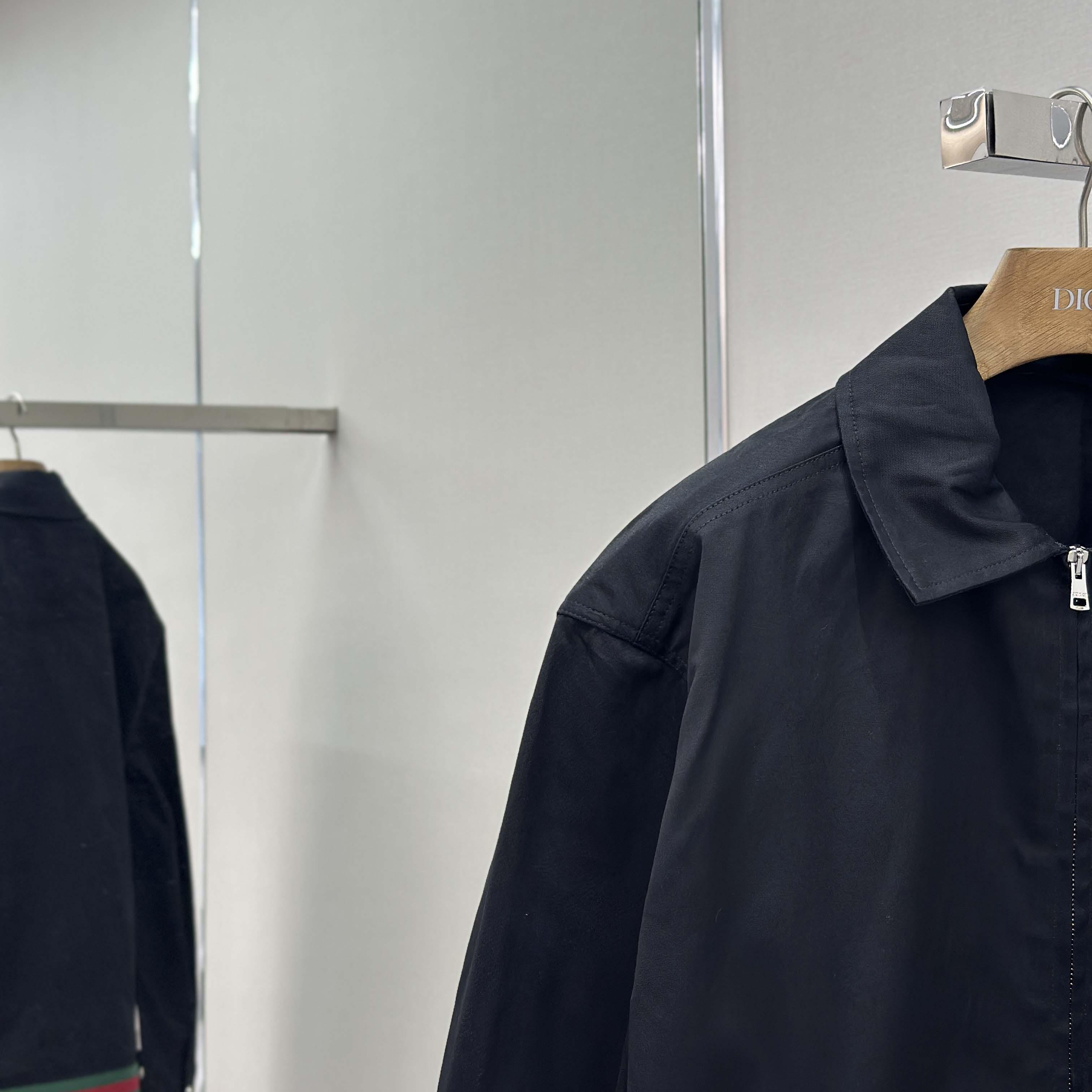 Gucci Cotton Twill Jacket With Web Detail - DopestKickz