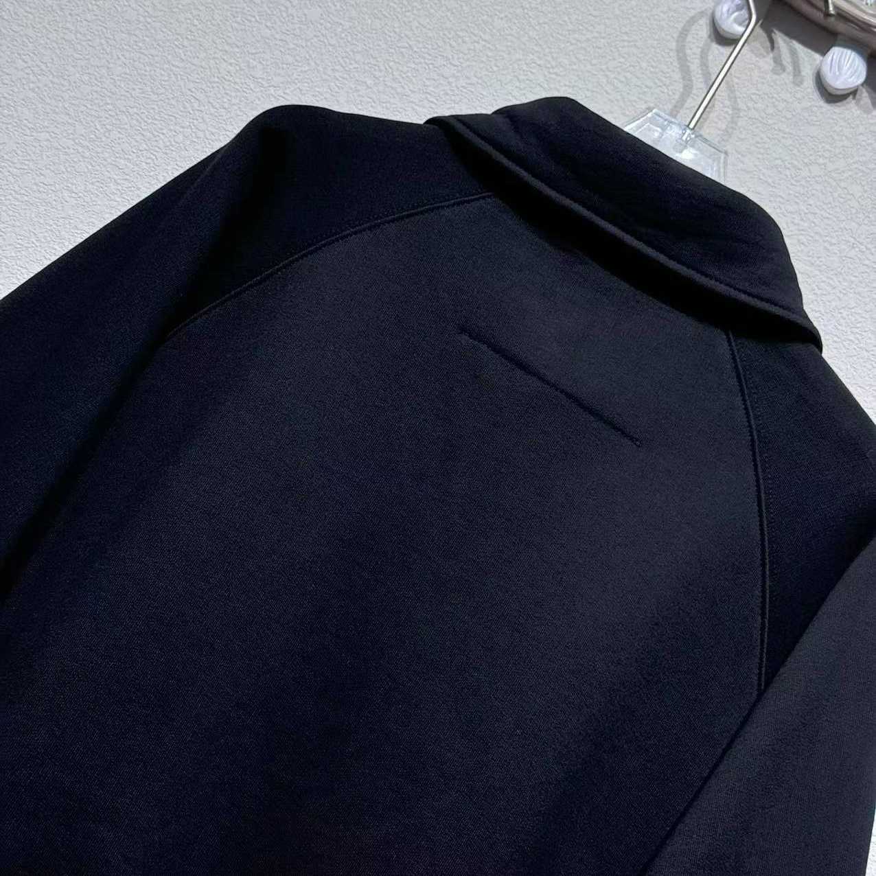 Givenchy Embroidered Logo Fleece Polo Sweatshirt In Black - DopestKickz