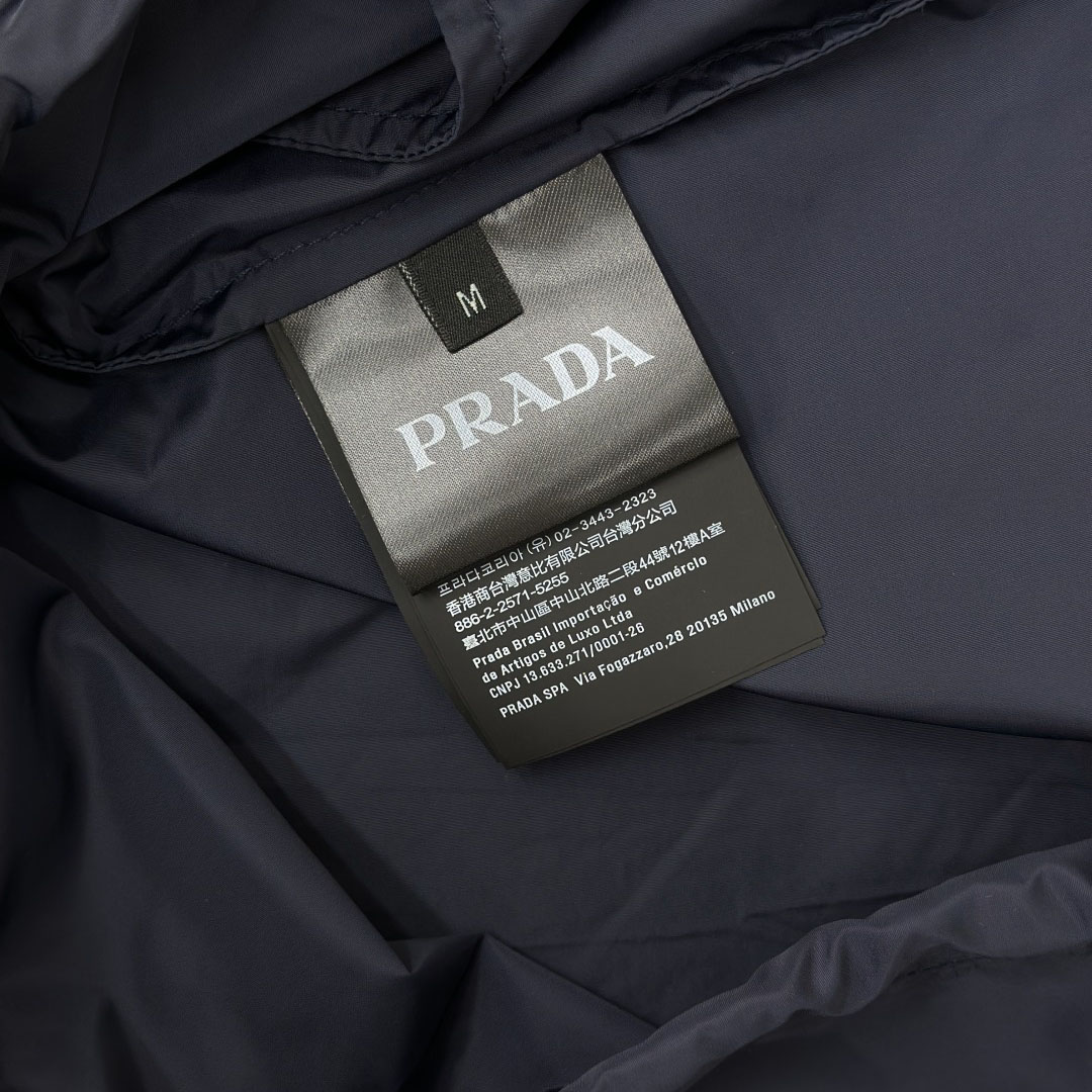 Prada Navy Blue Re-Nylon Wind Breaker - DopestKickz